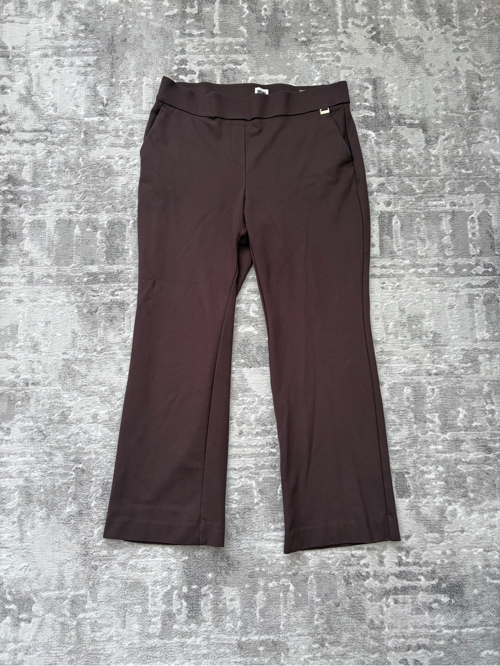 Anne Klein Mauve-Brown Pull-On Pants